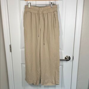 Quince European Linen wide leg pants in Driftwood size medium
